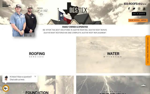 Screenshot of the BesTex Solutions homepage as it appeared on 2026-10-08, captured at desktop width.
